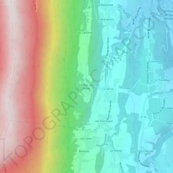La Roche Saint-Alban topographic map, elevation, terrain