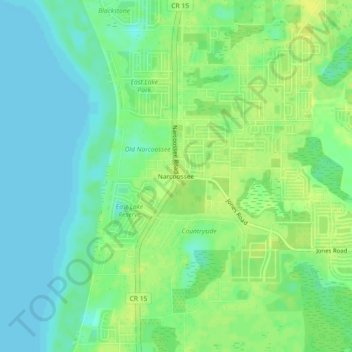 Narcoossee topographic map, elevation, terrain