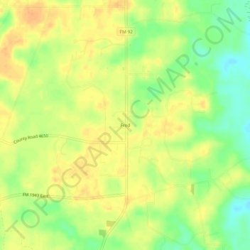 Fred topographic map, elevation, terrain