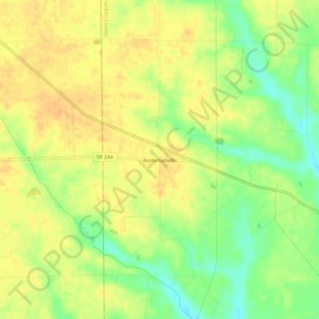 Andersonville topographic map, elevation, terrain