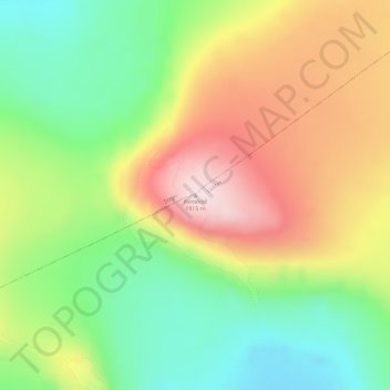 Kvitekoll topographic map, elevation, terrain