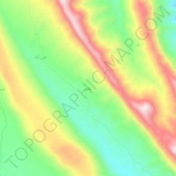 عالی topographic map, elevation, terrain