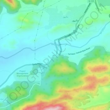Tarnawa topographic map, elevation, terrain