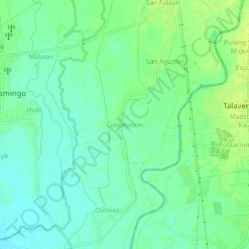 Concepcion topographic map, elevation, terrain