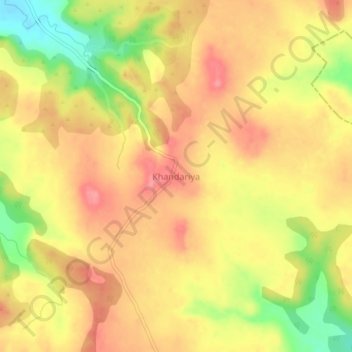 Khandariya topographic map, elevation, terrain