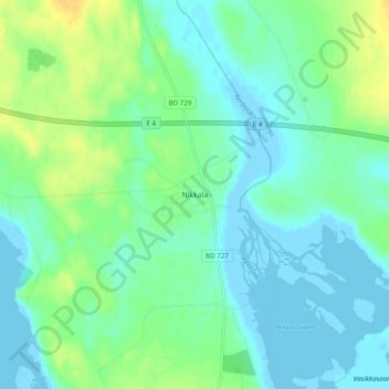 Nikkala topographic map, elevation, terrain