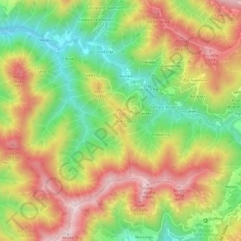 Busco topographic map, elevation, terrain
