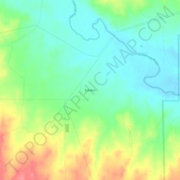 Arkalon topographic map, elevation, terrain