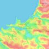 Newquay topographic map, elevation, terrain