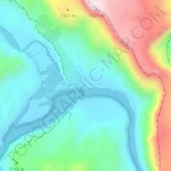 Lees Ferry topographic map, elevation, terrain
