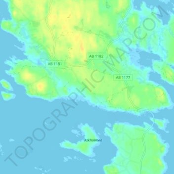 Hörnängen topographic map, elevation, terrain