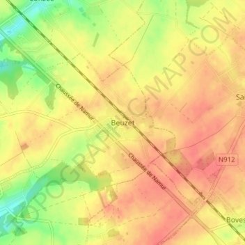 Beuzet topographic map, elevation, terrain
