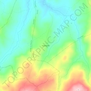 Espedrada topographic map, elevation, terrain