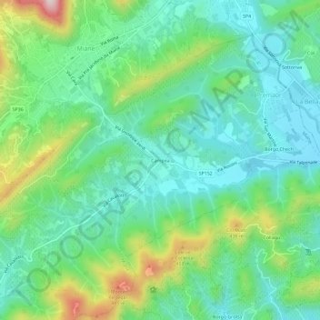 Campea topographic map, elevation, terrain