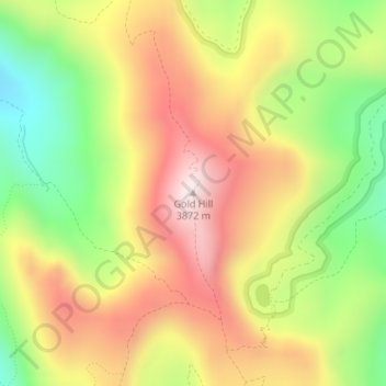 Gold Hill topographic map, elevation, terrain