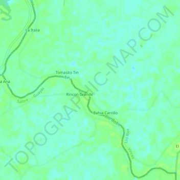 15 de Agosto topographic map, elevation, terrain