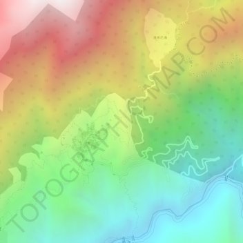Nine dragons and five tigers topographic map, elevation, terrain