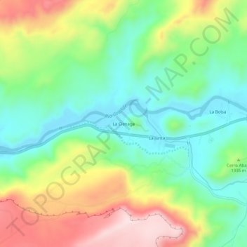 La Cienaga topographic map, elevation, terrain