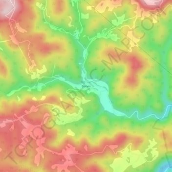 Dunns topographic map, elevation, terrain