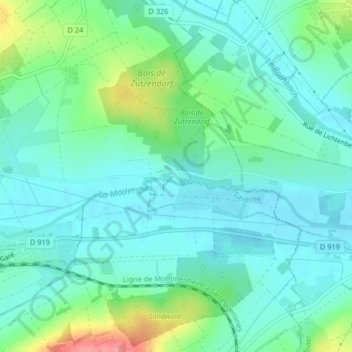 Sausteig topographic map, elevation, terrain
