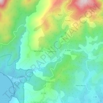 Farrandinu topographic map, elevation, terrain