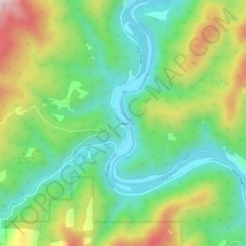 Galice topographic map, elevation, terrain