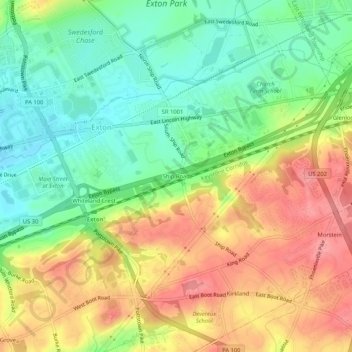 Ship Road topographic map, elevation, terrain