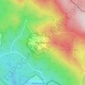 Waldhäuser topographic map, elevation, terrain