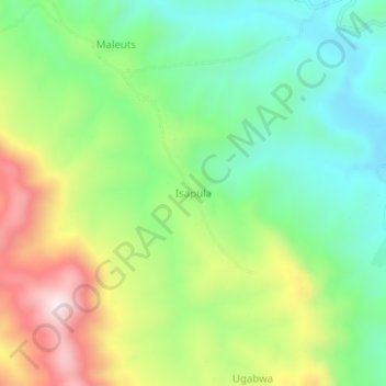 Isapula topographic map, elevation, terrain
