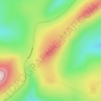 Yellow Stone topographic map, elevation, terrain