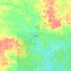 Sibut topographic map, elevation, terrain