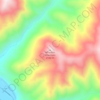 Wheaton Mountain topographic map, elevation, terrain