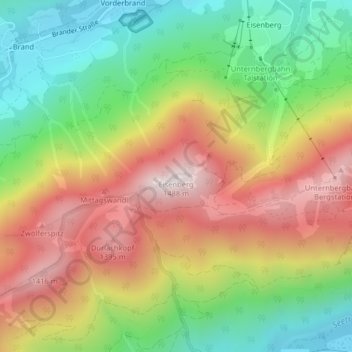 Eisenberg topographic map, elevation, terrain