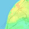 Jurby West topographic map, elevation, terrain
