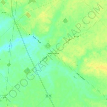 New Antioch topographic map, elevation, terrain