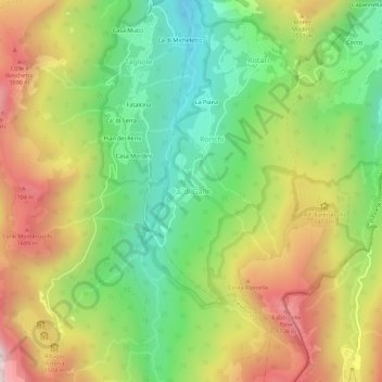 Ca' di Gallo topographic map, elevation, terrain