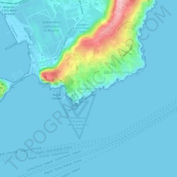Marechiaro topographic map, elevation, terrain