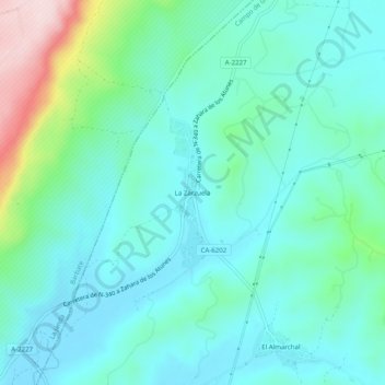 La Zarzuela topographic map, elevation, terrain
