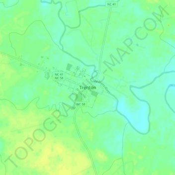 Trenton topographic map, elevation, terrain