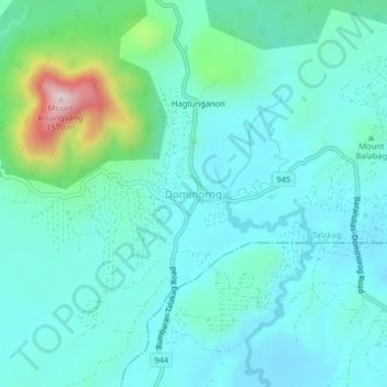 Dominorog topographic map, elevation, terrain