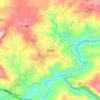 民主镇 topographic map, elevation, terrain