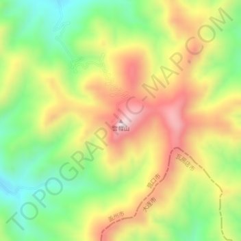 雪帽山 topographic map, elevation, terrain