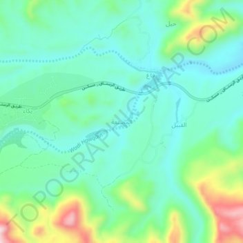 Al Masnaah topographic map, elevation, terrain
