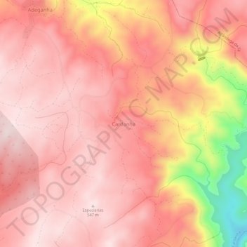 Cardanha topographic map, elevation, terrain