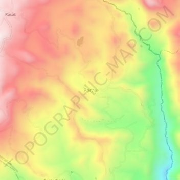 Pacay topographic map, elevation, terrain
