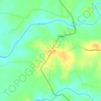 Kuchinda topographic map, elevation, terrain
