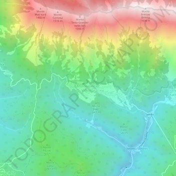 Monteaperta topographic map, elevation, terrain