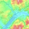 Y Bala topographic map, elevation, terrain