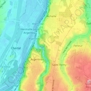 Wixhou topographic map, elevation, terrain