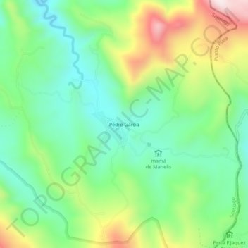 Pedro Garcia topographic map, elevation, terrain